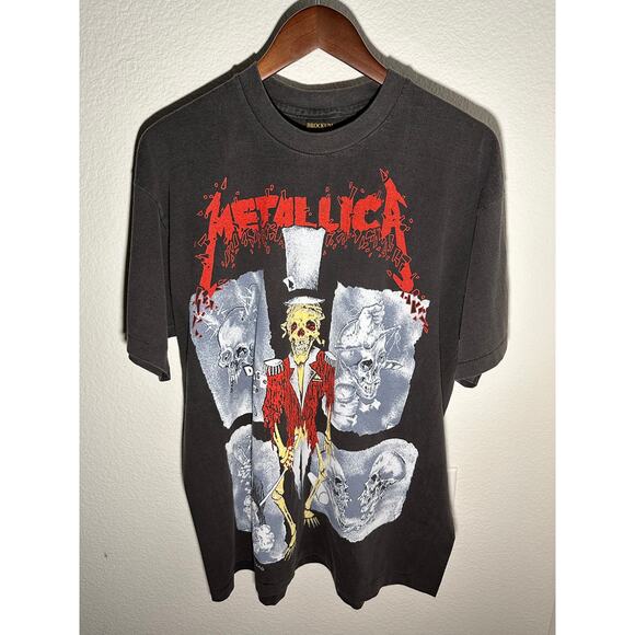 Metallica All Over Print Skeleton Vintage Reprint Brockum Tag Single Stitch - Picture 1 of 6